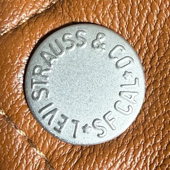 LEVI’S faux leather moto jacket cognac brown Women’s size Small 90’s style CBK - Picture 8 of 17